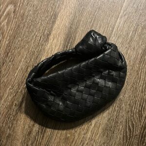Bottega Veneta Black Woven Leather Bag